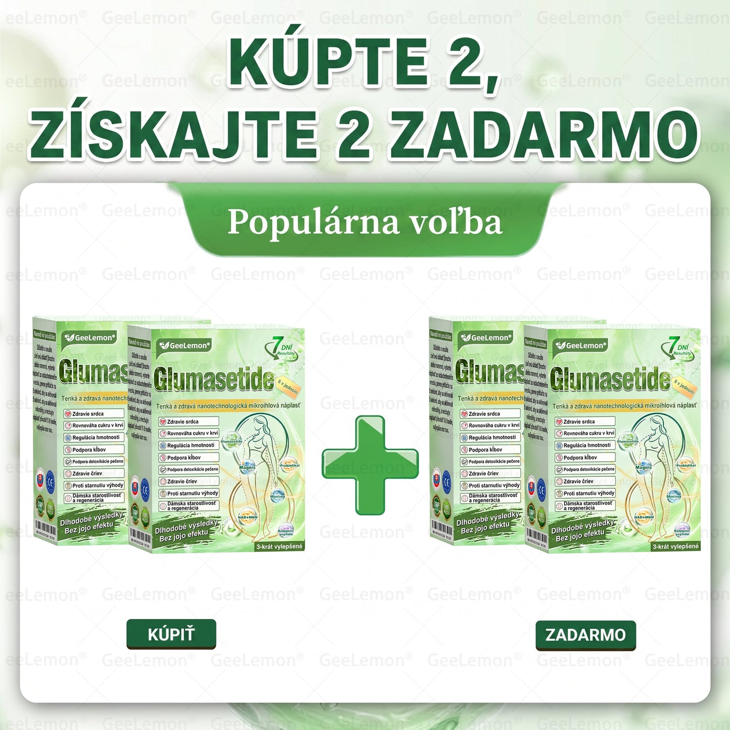 Oficiálne certifikované na Slovensku 🌼Tisíce spokojných používateľov na Slovensku🔥 𝐆𝐞𝑒𝐋𝐞𝐦𝐨𝐧® 𝐆𝐥𝐮𝐦𝐚𝐬𝐞𝐭𝐢𝐝𝐞 8 IN 1" TENKÝ A ZDRAVÝ MIKROIHLIČKOVÝ NÁPLASŤ ((Len raz denne, viditeľné zmeny už do 7 dní)) ✅