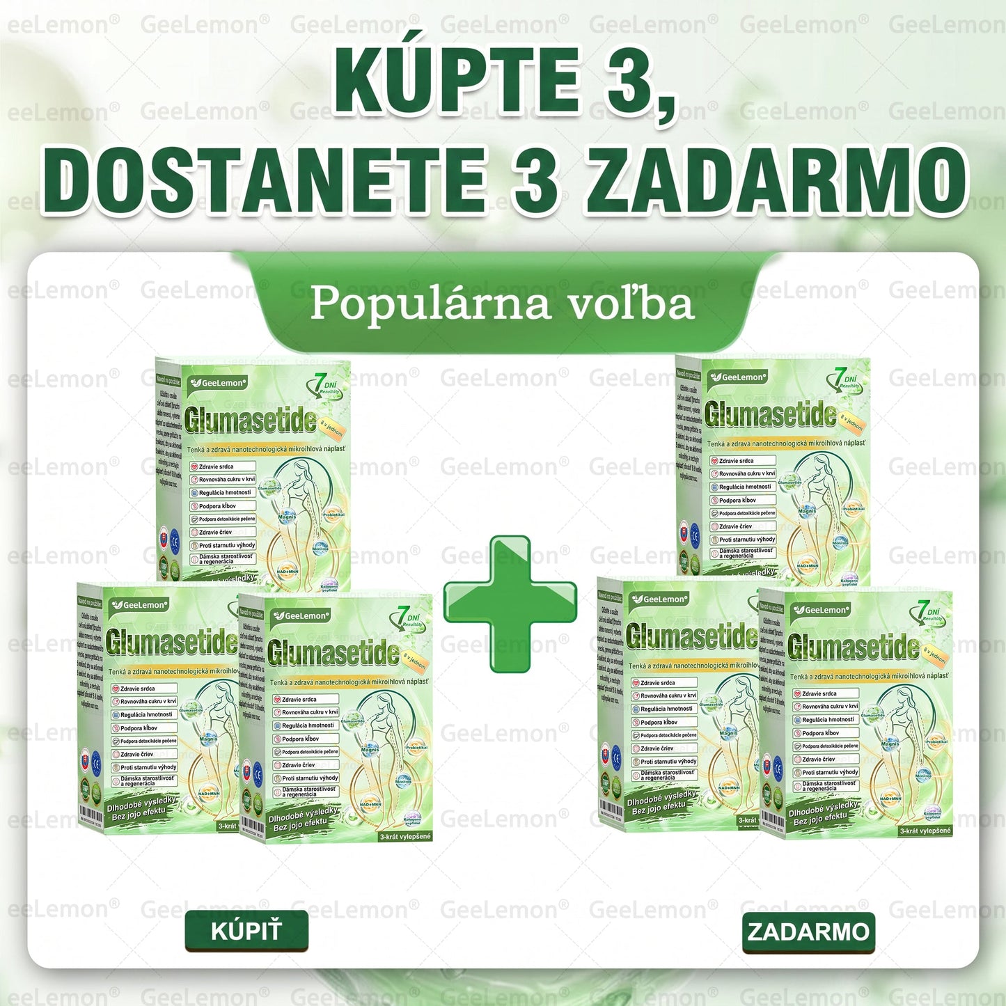 Oficiálne certifikované na Slovensku 🌼Tisíce spokojných používateľov na Slovensku🔥 𝐆𝐞𝑒𝐋𝐞𝐦𝐨𝐧® 𝐆𝐥𝐮𝐦𝐚𝐬𝐞𝐭𝐢𝐝𝐞 8 IN 1" TENKÝ A ZDRAVÝ MIKROIHLIČKOVÝ NÁPLASŤ ((Len raz denne, viditeľné zmeny už do 7 dní)) ✅